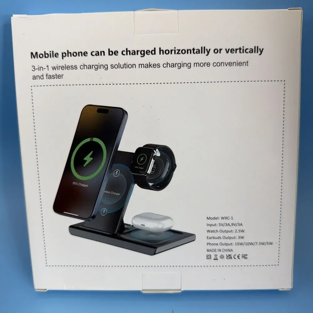 3-IN-1 Wireless Charger (Foldable)
